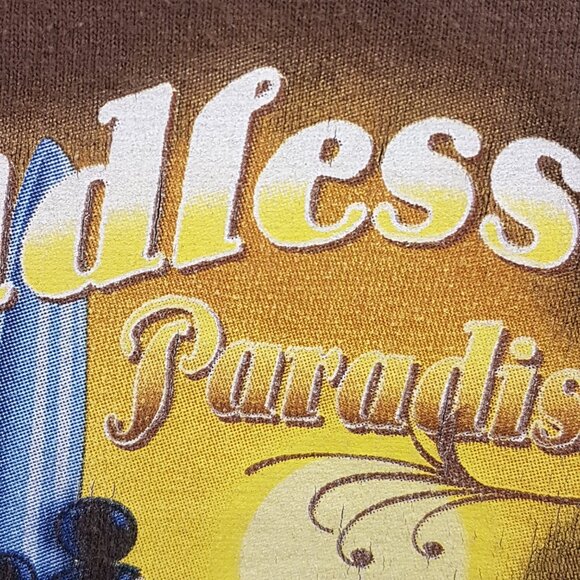 Vintage DISNEY Tee Shirt Large US L Beach Bum's Endless Paradise California - Picture 7 of 16